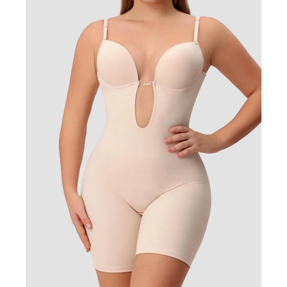 Backless Seamless Shapewear Bodysuit for Women – Butt Lifter, Waist Slimmer & Thigh Shaper