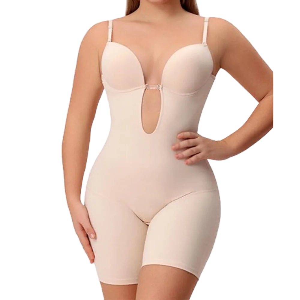 Backless Seamless Shapewear Bodysuit for Women – Butt Lifter, Waist Slimmer & Thigh Shaper