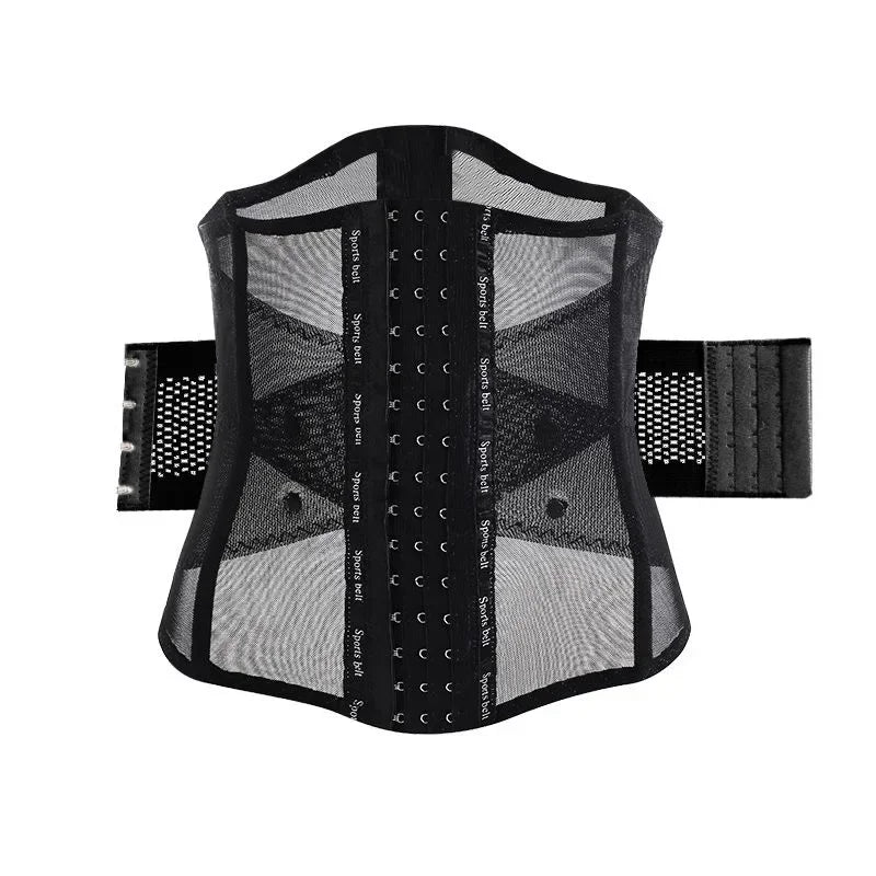 Women’s Waist Trainer Shapewear – Double Belt Mesh Corset for Tummy Control
