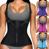 Firm Control Sleeveless Waist Trainer Bodysuit – Sweat-Wicking & Slim Fit