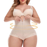 AfruliA Women’s Latex Waist Trainer Bodysuit – V-Neck Tummy Control Shapewear