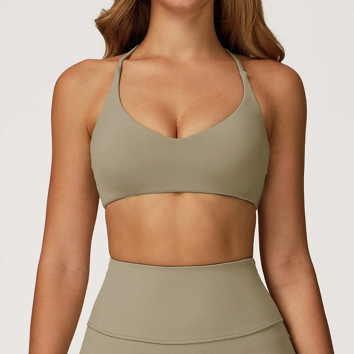 Summer U-Shaped Multi-Strap Cross Back Women Pilates Fitness Sports Bra Top Gym Yoga Athletic Tight Workout Jog With Chest Pad