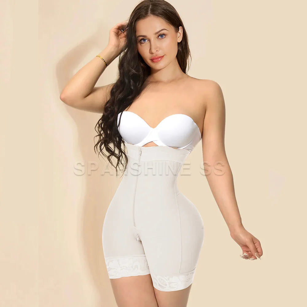 Fajas Colombianas Women’s Seamless Shapewear Bodysuit – Open Bust Tummy Control, Hip Enhancer & Butt Lifter | Postpartum Compression Wear