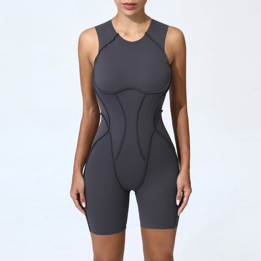 Women’s Padded Sport Jumpsuit – Fitness Bodysuit for Gym and Activewear