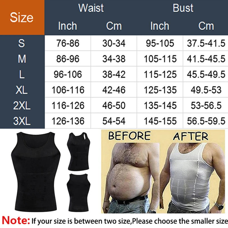 Men’s Slimming Compression Vest – Tummy & Waist Control Shapewear