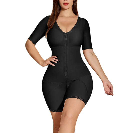 Fajas Colombianas Liposculpture Shapewear – One-Piece Mid Sleeve Bodysuit