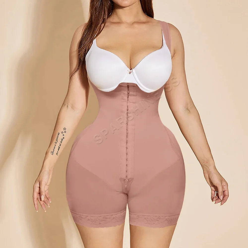 Fajas Body Shaper for Women – Firm Tummy Control Shapewear with Adjustable Straps, Waist Slimmer & Butt Lifter Bodysuit