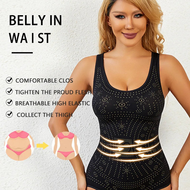 Women's Seamless Full Body Shaper – Plus Size Tank Bodysuit Tummy Control
