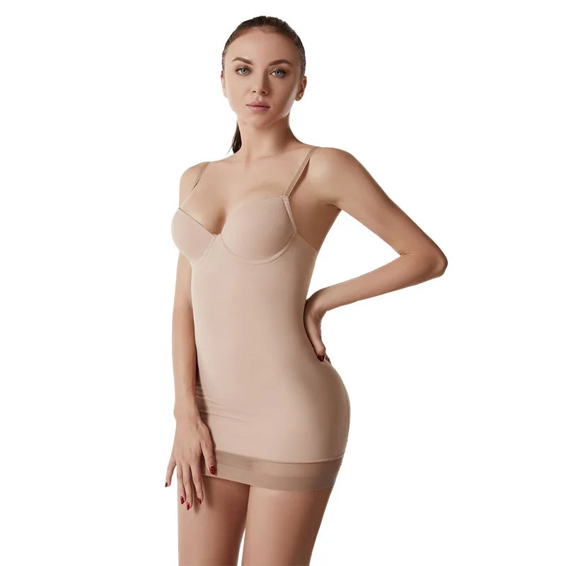 Women's Slimming Shapewear Slip Dress – Stretch Body Shaper Underwire-Free