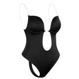 Women's Backless Bodysuit Shapewear – Tummy Control Thong with Bra Support