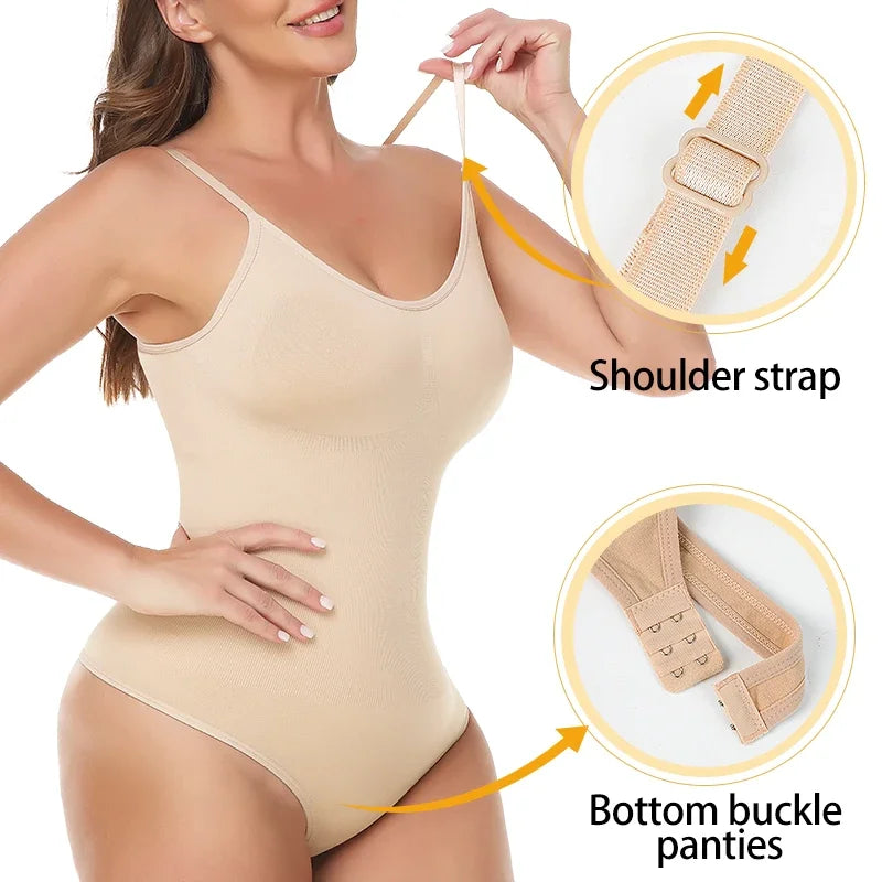 Tummy-Control Thong Bodysuit