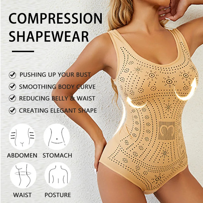 Women's Seamless Full Body Shaper – Plus Size Tank Bodysuit Tummy Control