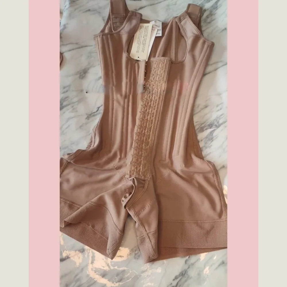 Colombian High Compression Post-Surgery Faja – Full Body Shaper with Butt Lifter & Slimming Shorts