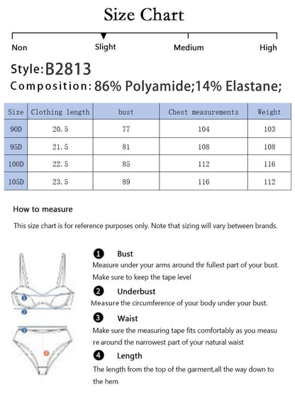 Women's Plus Size Underwear Half Cup Gathering Push Up U-shaped Solid Color Design Suitable For Plump Women 90D-105D B2813