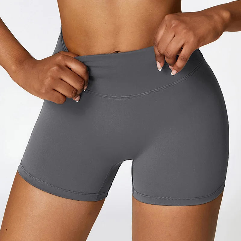 Women's High-Waist Yoga Shorts – Hip-Lifting