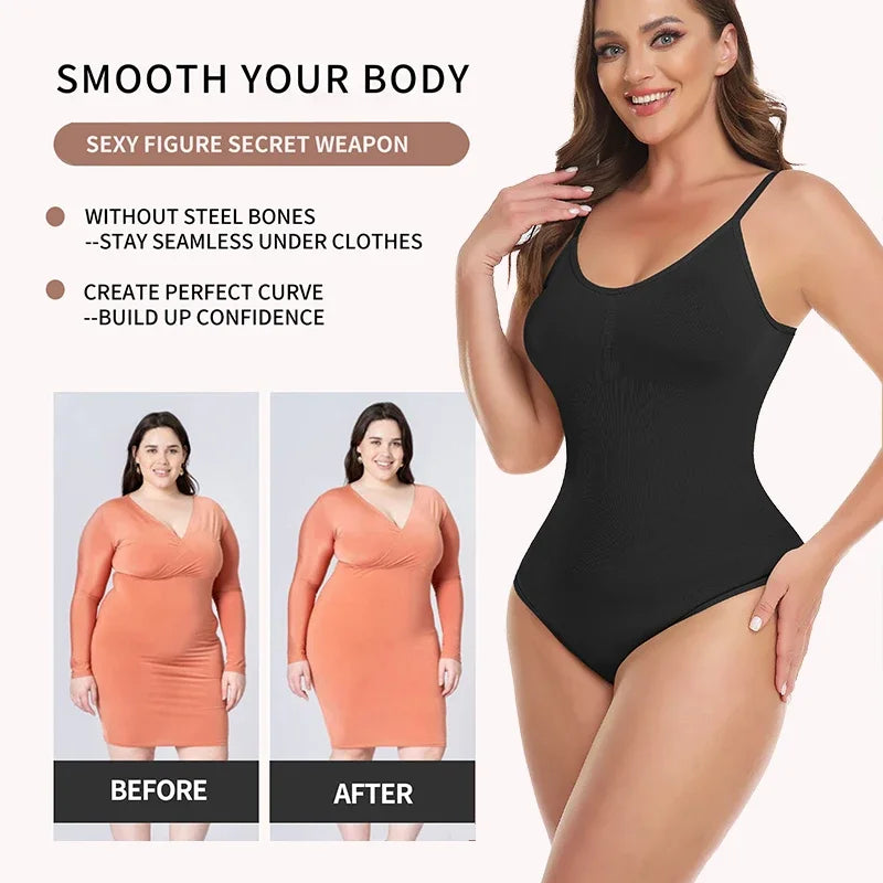 Women's Tummy Control Thong Bodysuit Shapewear