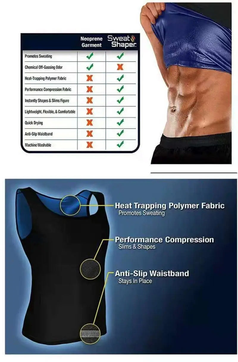 Unisex Sauna Sweat Shirt – Short Sleeve Weighted Shapewear Top for Workout & Weight Loss