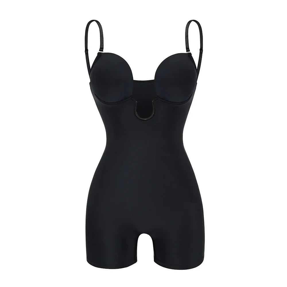 Women's Bodysuit Shapewear with Molded Cups – Backless Tummy Control Slimming Body Shaper