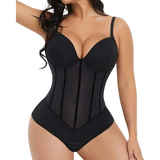 Women's Postpartum Compression Bodysuit – Medium Control Faja for BBL Recovery