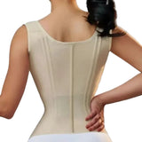 Women's Double Compression Waist Trainer – Zipper & Hook Closure, Tummy Control Corset