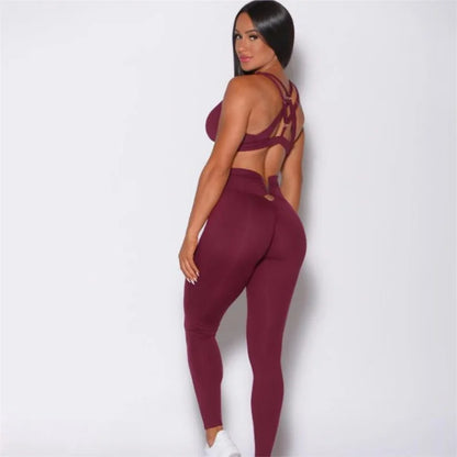 ActiveVibe Women's Fitness Ensemble: Leggings and Sports Bra