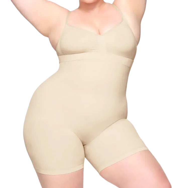 Seamless Sculpt High-Waisted Shapewear Shorts – Mid-Thigh Tummy Control