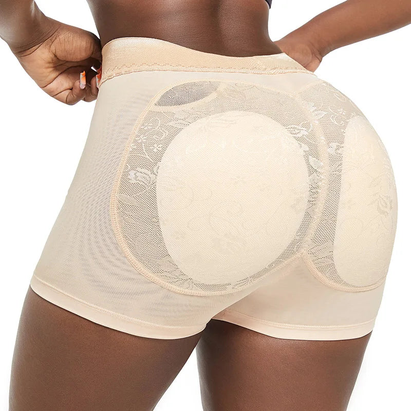 Women's Padded Butt Lifter Shapewear – Lace Control Panties & Booty Enhancer Briefs
