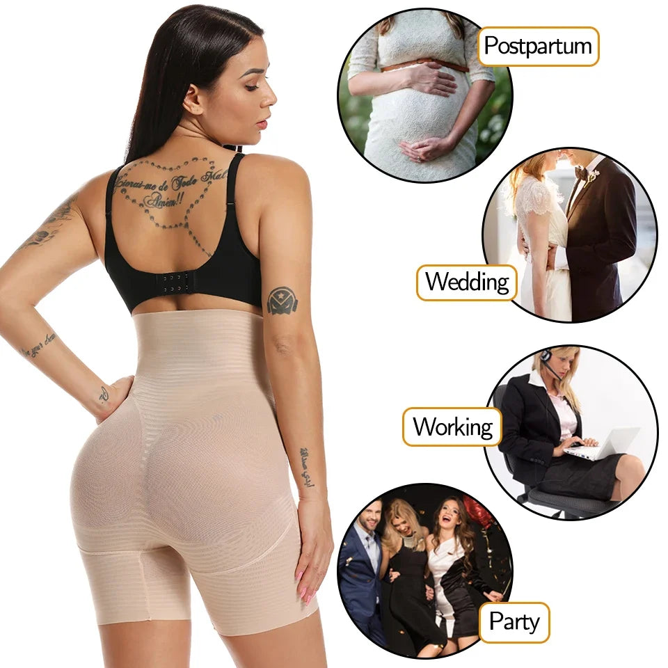 Women Body Shaper Tummy Control Shorts High Waist Mid Thigh Shapers Shaping Panties Slimming Underwear Waist Trainer Shapewear