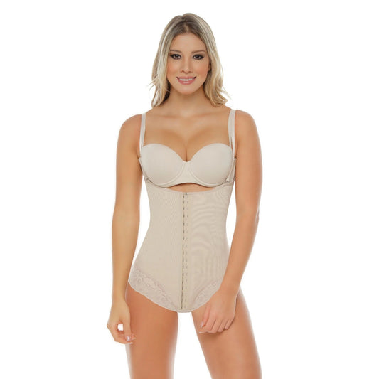 Women's Open Bust Shapewear Bodysuit – Medium Control Thong for Waist Shaping