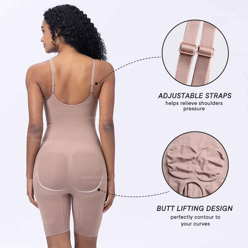 Women's High-Waist Tummy Control Bodysuit Shapewear Shorts