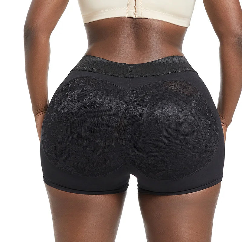 Women's Padded Butt Lifter Shapewear – Lace Control Panties & Booty Enhancer Briefs