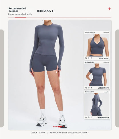 High Waist Shorts Seamless Yoga Shorts Workout Fitness Lift Peach Butt Fitness Tight Gym Running Body Shaper Pants Ribbed Shorts