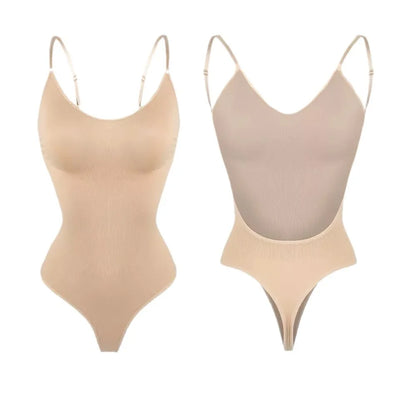 Phantasy Backless Shapewear Thong Bodysuits Sexy Women's Clothing Casual Tops Seamless Bodycon for Women Seamless Bodysuit