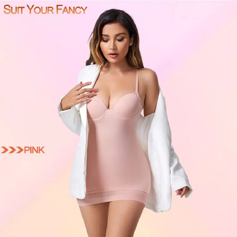 Women's Slimming Shapewear Slip Dress – Stretch Body Shaper Underwire-Free
