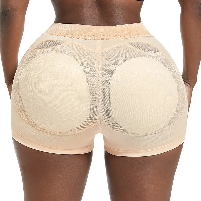 Women's Padded Butt Lifter Shapewear – Lace Control Panties & Booty Enhancer Briefs