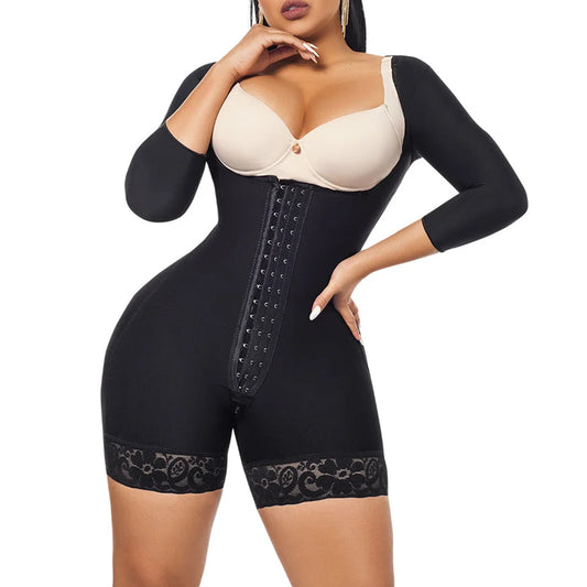 Fajas Colombianas Seamless Full Body Shaper – Firm Control Corset with Thigh Slimmer