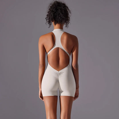 Women’s Push-Up Backless Gym Jumpsuit