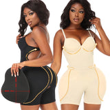 AfruliA Women's Padded Bodysuit Shapewear – Butt  Enhancer Tummy Control Waist Trainer