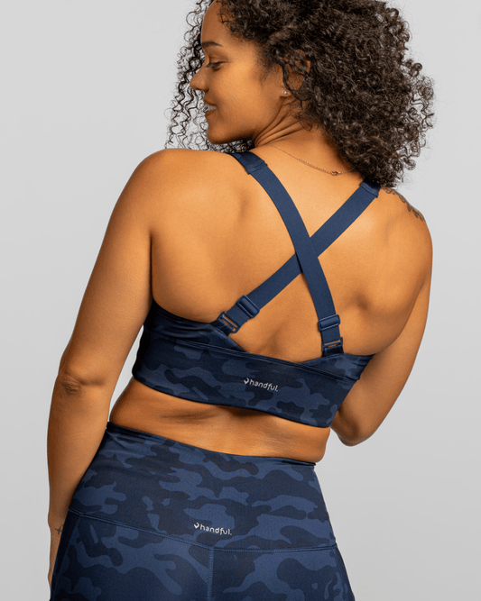 Gametime Bra â€“ Looker (Navy Camo)