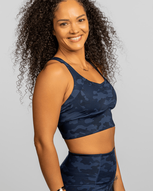 Gametime Bra â€“ Looker (Navy Camo)