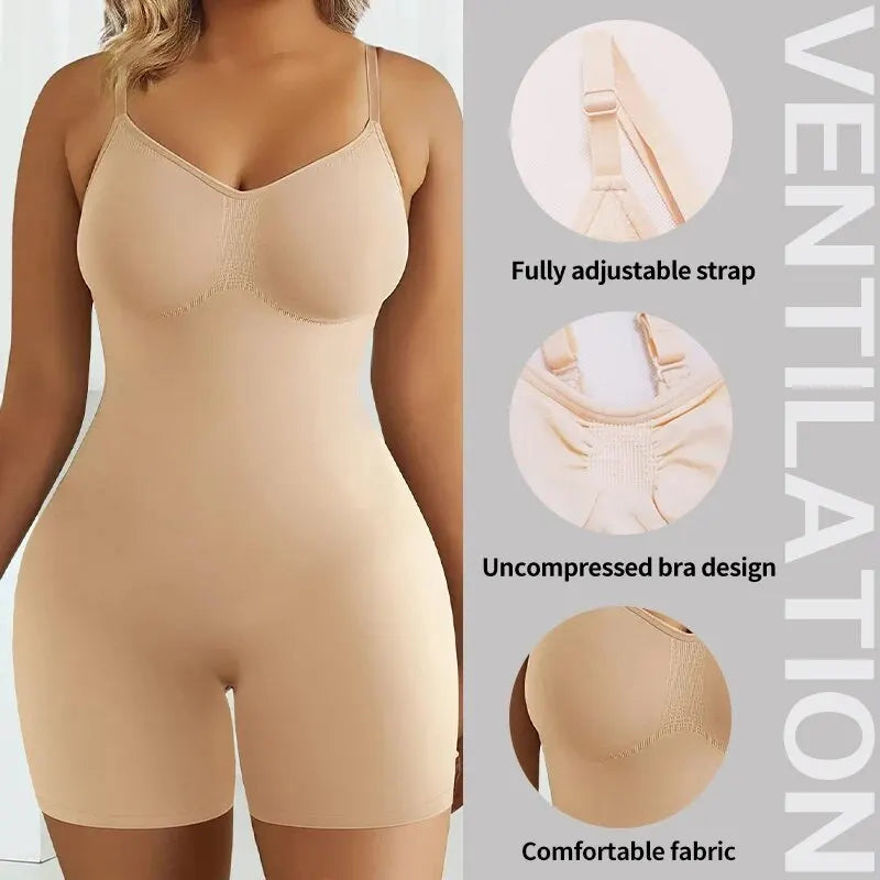 Women’s Seamless Tummy Control Bodysuit –  Shapewear Slimming Belly Belt