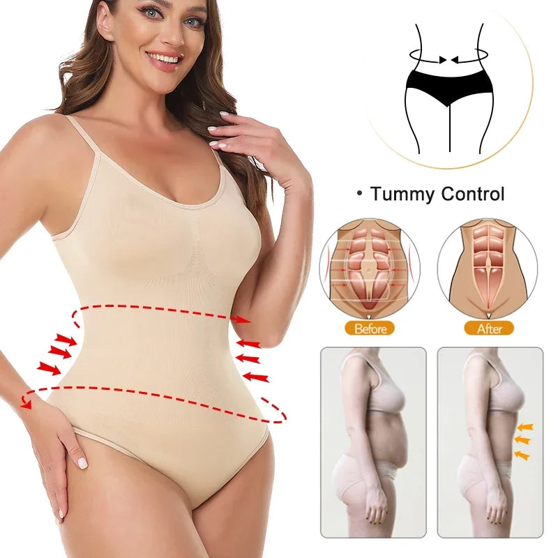 Women's Tummy Control Thong Bodysuit Shapewear