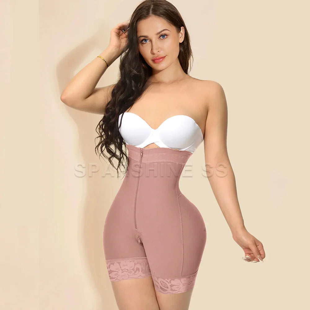 Fajas Colombianas Women’s Seamless Shapewear Bodysuit – Open Bust Tummy Control, Hip Enhancer & Butt Lifter | Postpartum Compression Wear