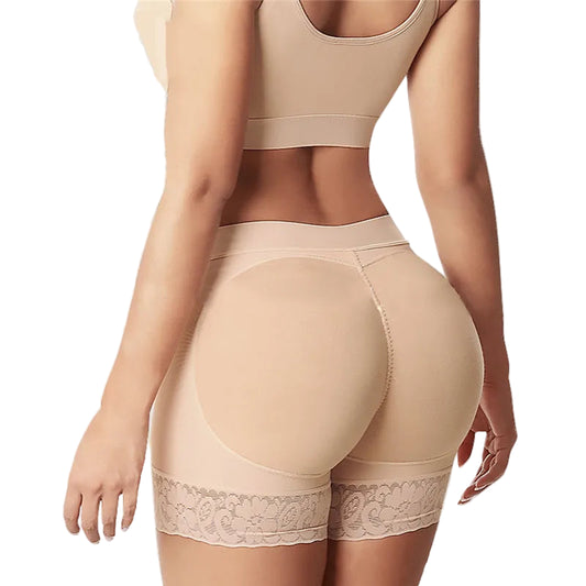 Women's Padded Butt Lifter Shapewear – Firm Control Hip Enhancer with Lace Trim