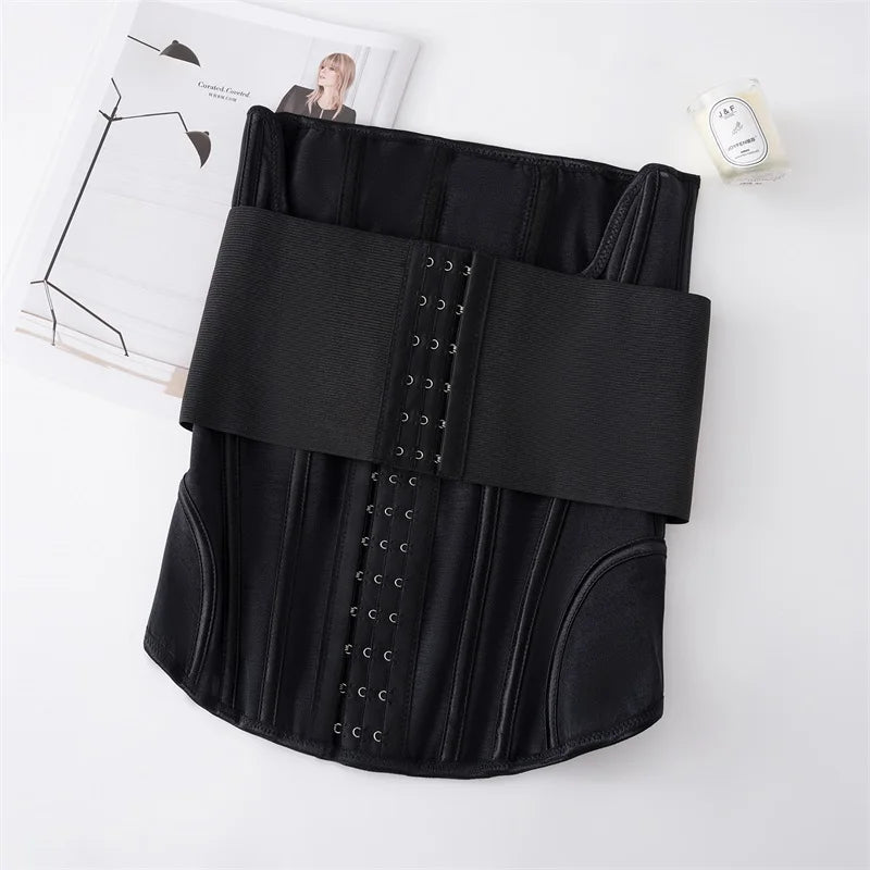 Women's Waist Trainer Corset – Medium-Control Fajas Shapewear with Steel Bones