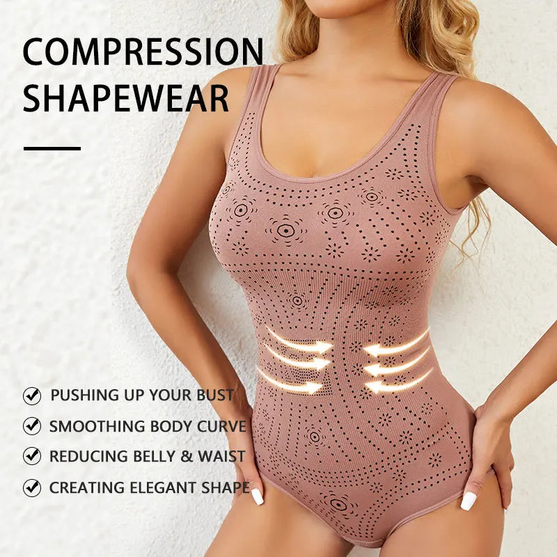 Women's Seamless Full Body Shaper – Plus Size Tank Bodysuit Tummy Control