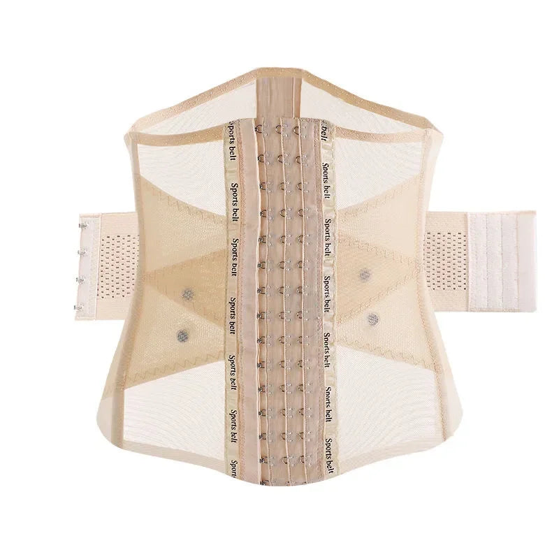 Women’s Waist Trainer Shapewear – Double Belt Mesh Corset for Tummy Control