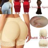 Women's Padded Butt Lifter Shapewear – Firm Control Hip Enhancer with Lace Trim