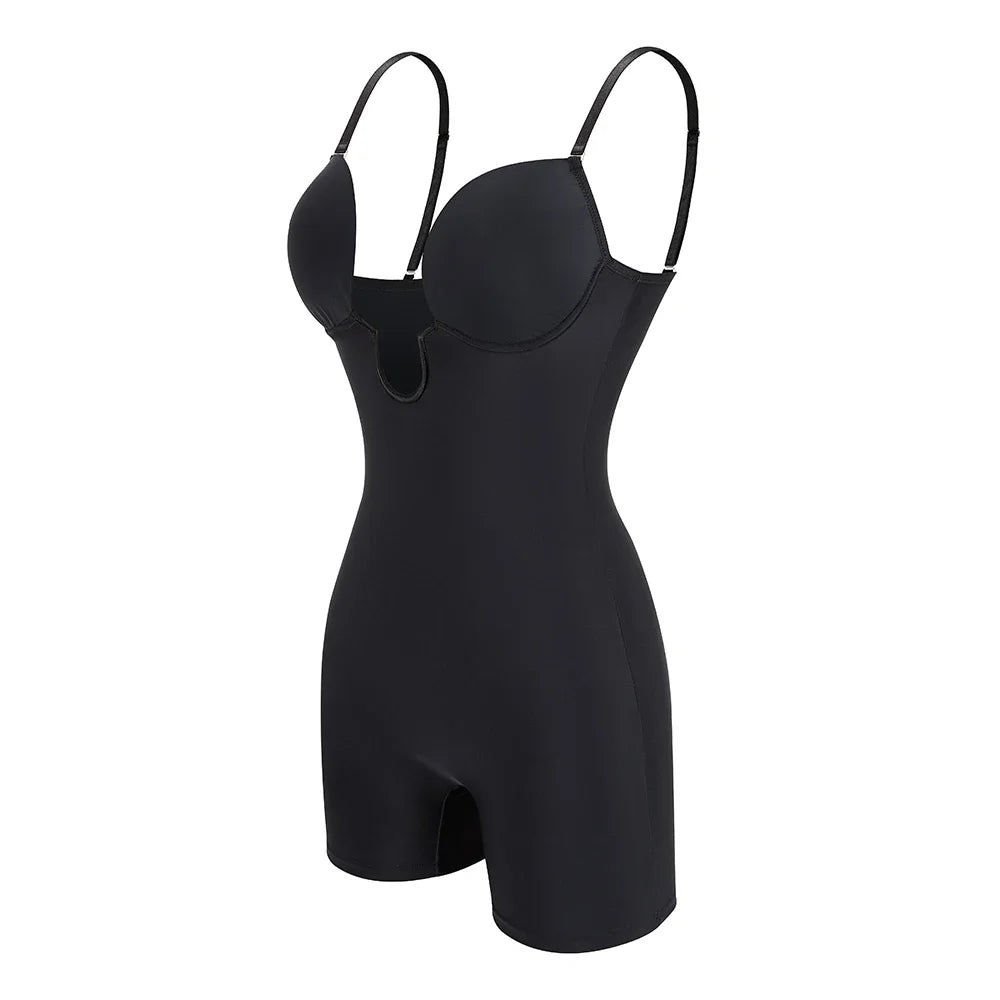 Women's Bodysuit Shapewear with Molded Cups – Backless Tummy Control Slimming Body Shaper
