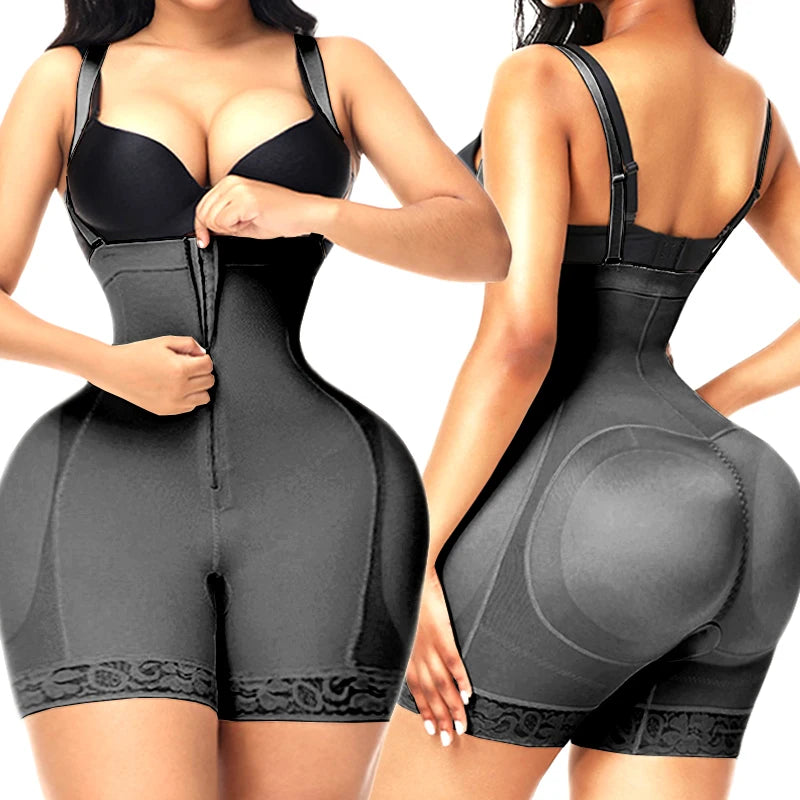 AfruliA Women's Padded Bodysuit Shapewear – Butt  Enhancer Tummy Control Waist Trainer